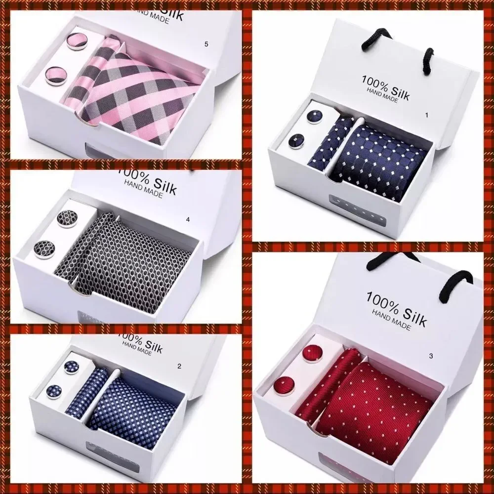 3 PIECE MENS EXTRA‎ LONG SILK TIE SET